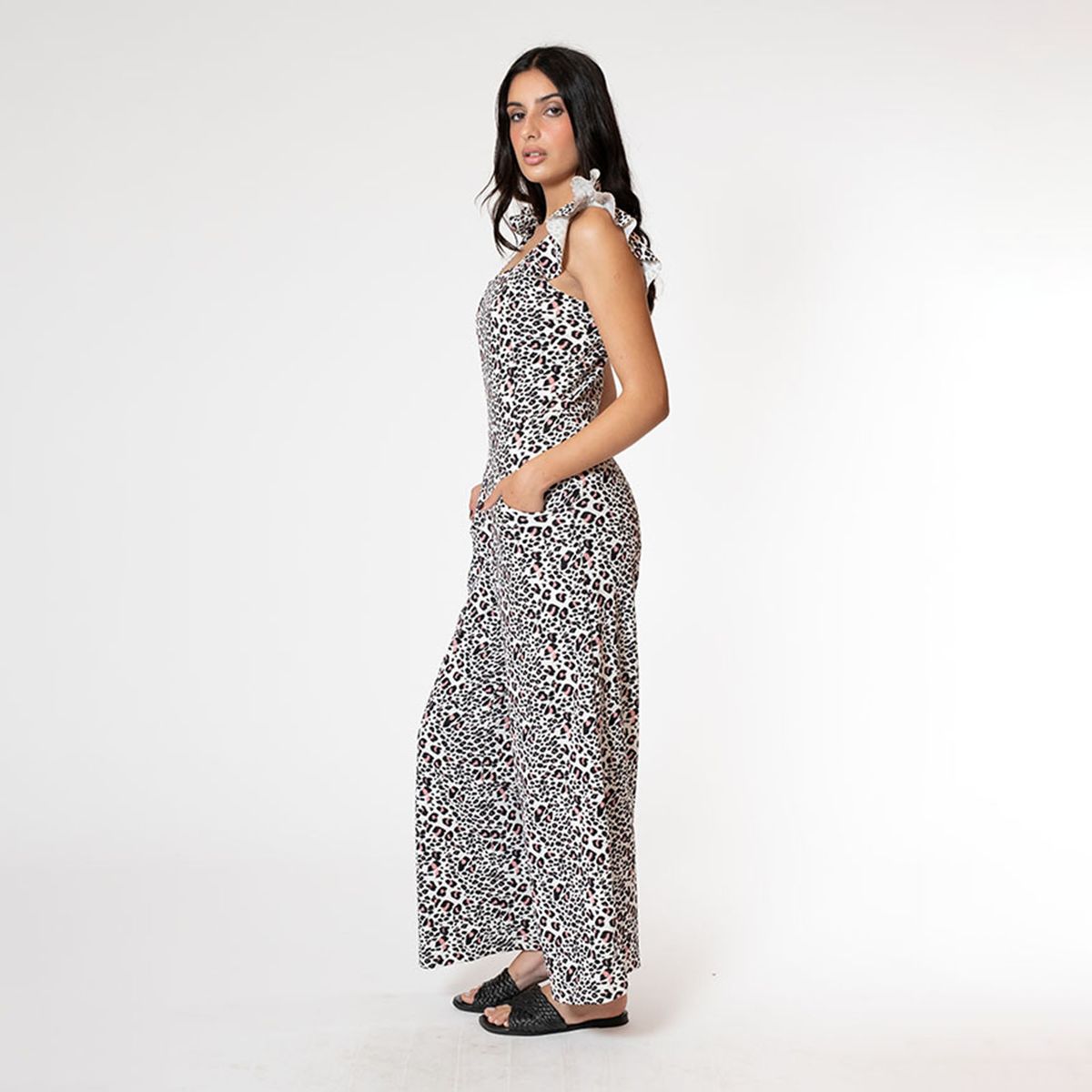 NATALIA SEGUEL - Enterito Mercedes Animal Print Rosa Natalia Seguel