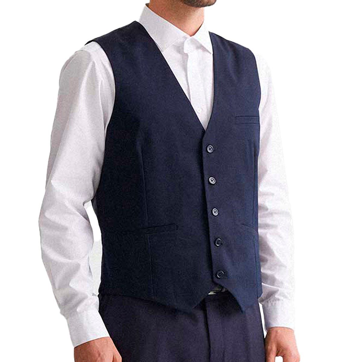 MAVIANNI - Gilet Hombre Clásico Ajustable Chaqueta Formal Sin Mangas Matrimonio_.
