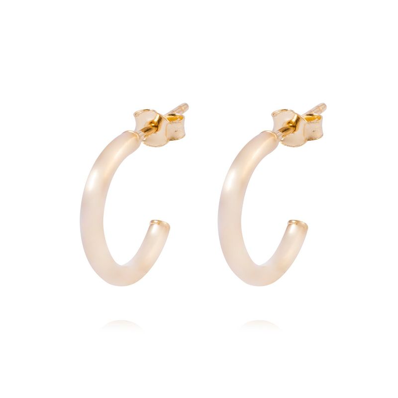 JB JOYAS BARON - Aros de Oro 18kt Media Argolla 14MM