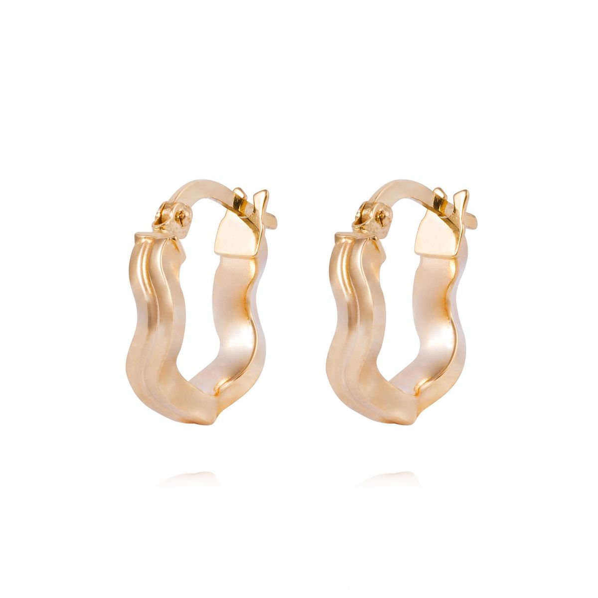 JB JOYAS BARON - Aros de Oro 18kt Argolla Zigzag