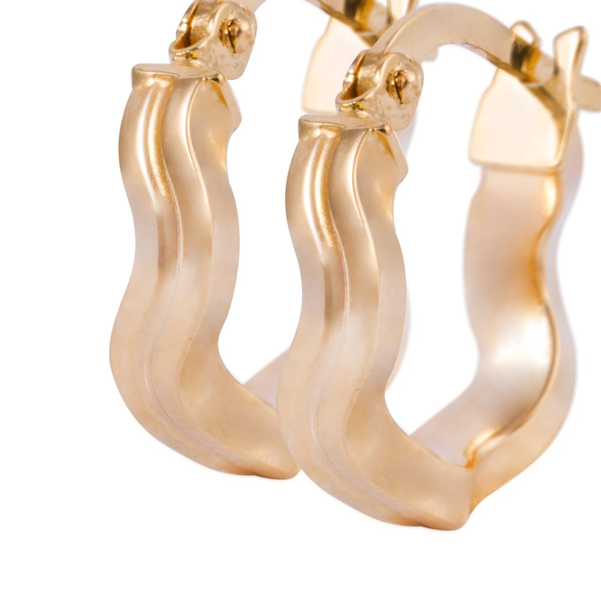 JB JOYAS BARON - Aros de Oro 18kt Argolla Zigzag