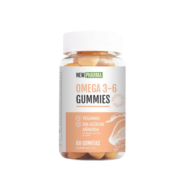 NEWPHARMA - Suplemento Omega 3-6 NewPharma 60 Gomitas