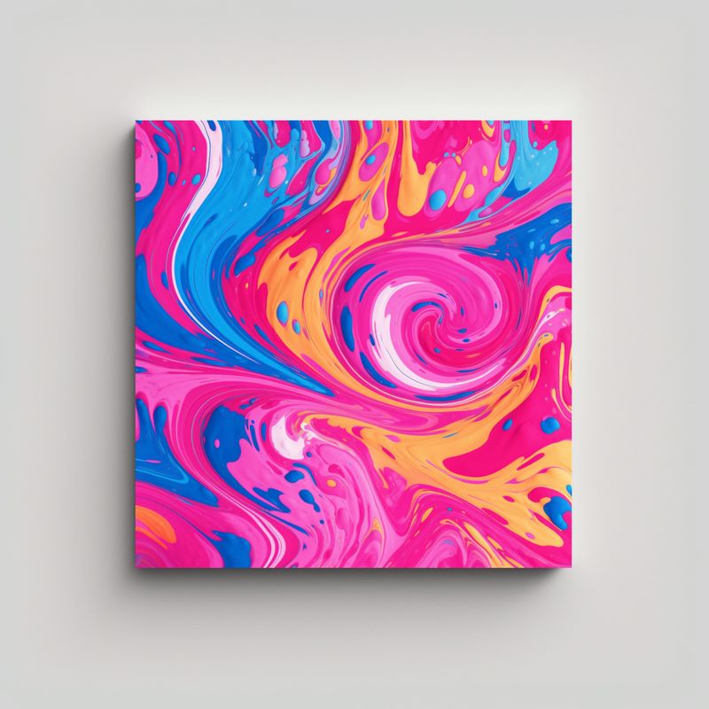 GENERICO - Patrón De Arte Moderno De Colores Intensos 50x50 Cm