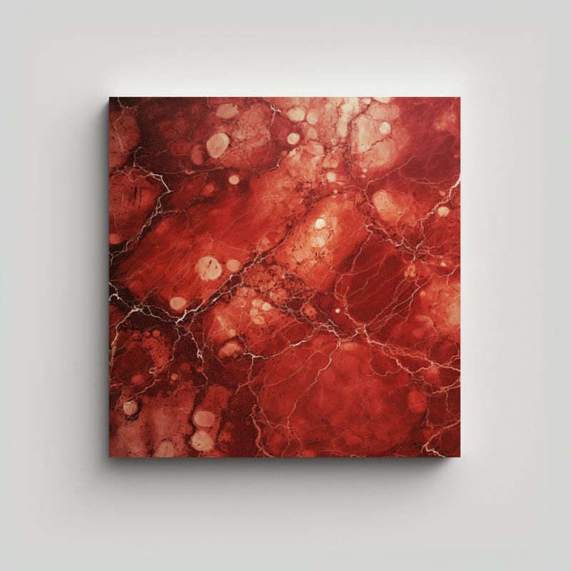 GENERICO - Cuadro Decorativo Textura Mármol Rojo De Alta 50x50 Cm