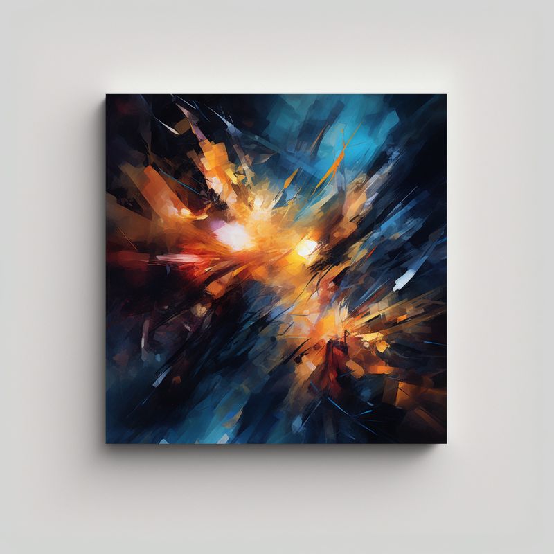 GENERICO - Cuadro Abstracto Provocativo Para Debate Y 90x90 Cm