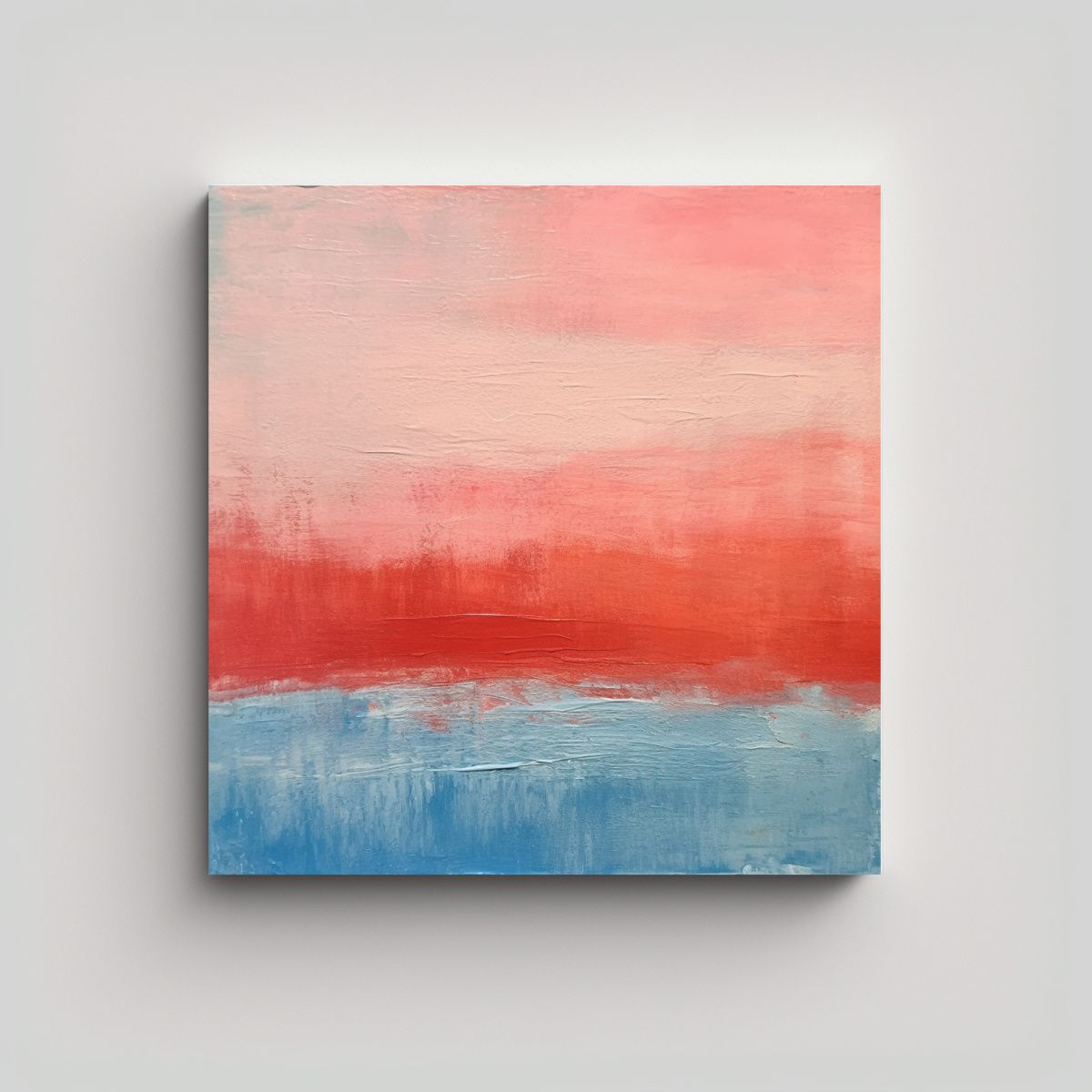 GENERICO - Pintura única Minimalista En Papel Expresivo. 80x80 Cm