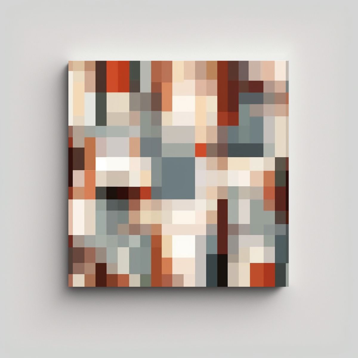 GENERICO - Obra De Arte Digital Pixel, Minimalista Y 50x50 Cm