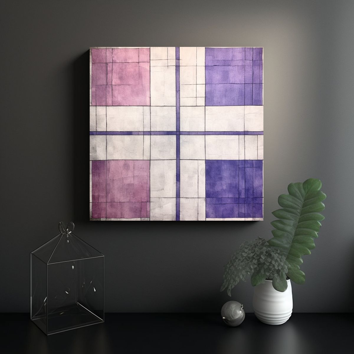 GENERICO - Arte Abstracto Minimalista: Obra Moderna De 80x80 Cm