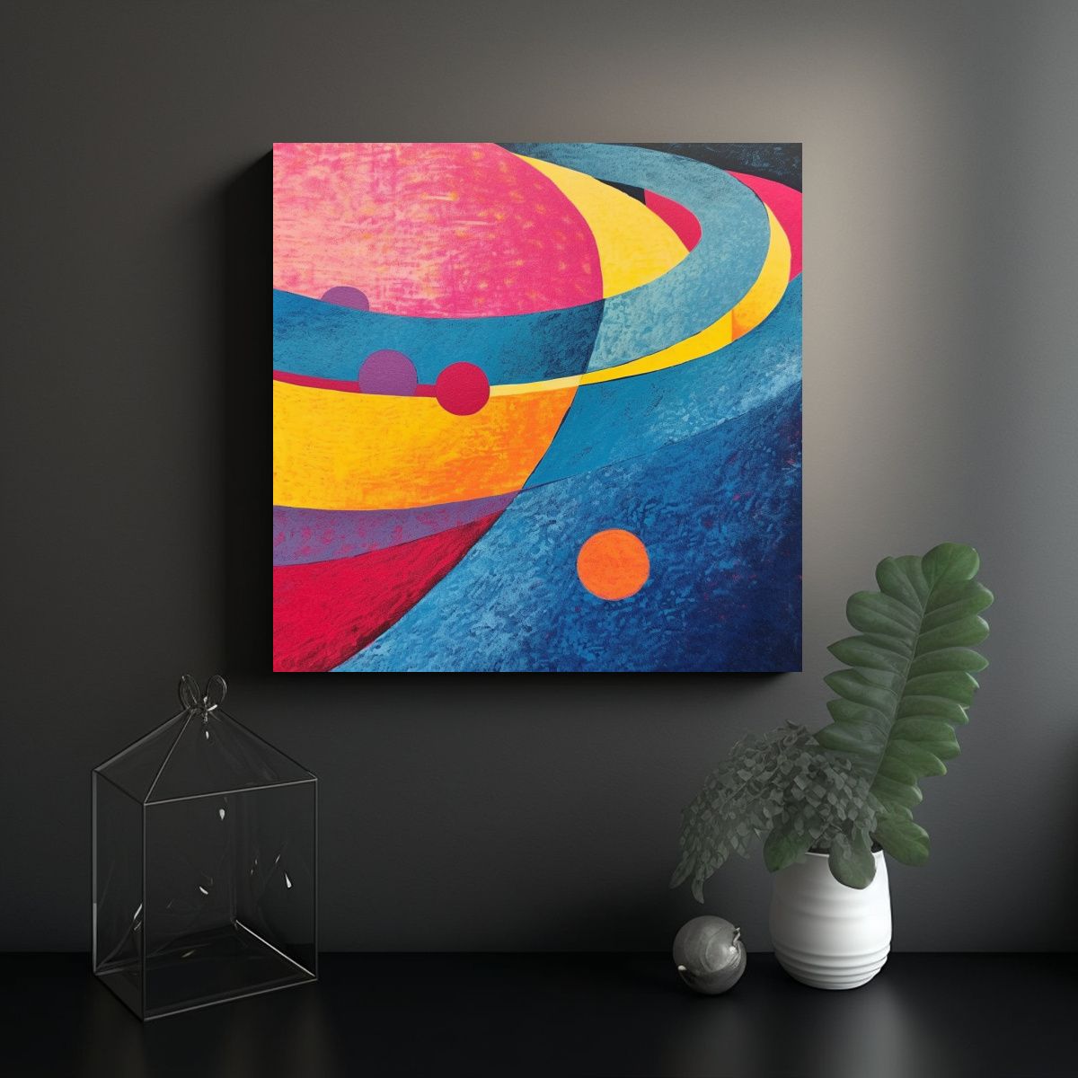 GENERICO - Impresión Abstracta En Lienzo, Arte Moderno Y 60x60 Cm