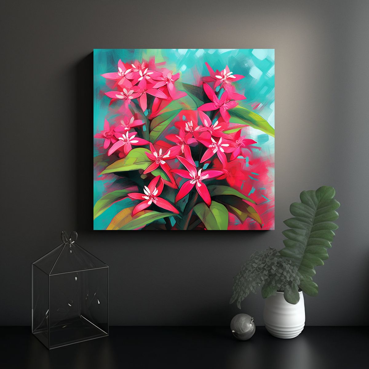 GENERICO - Pintura Vanguardista Estrellada Estilo Dadaismo 70x70 Cm