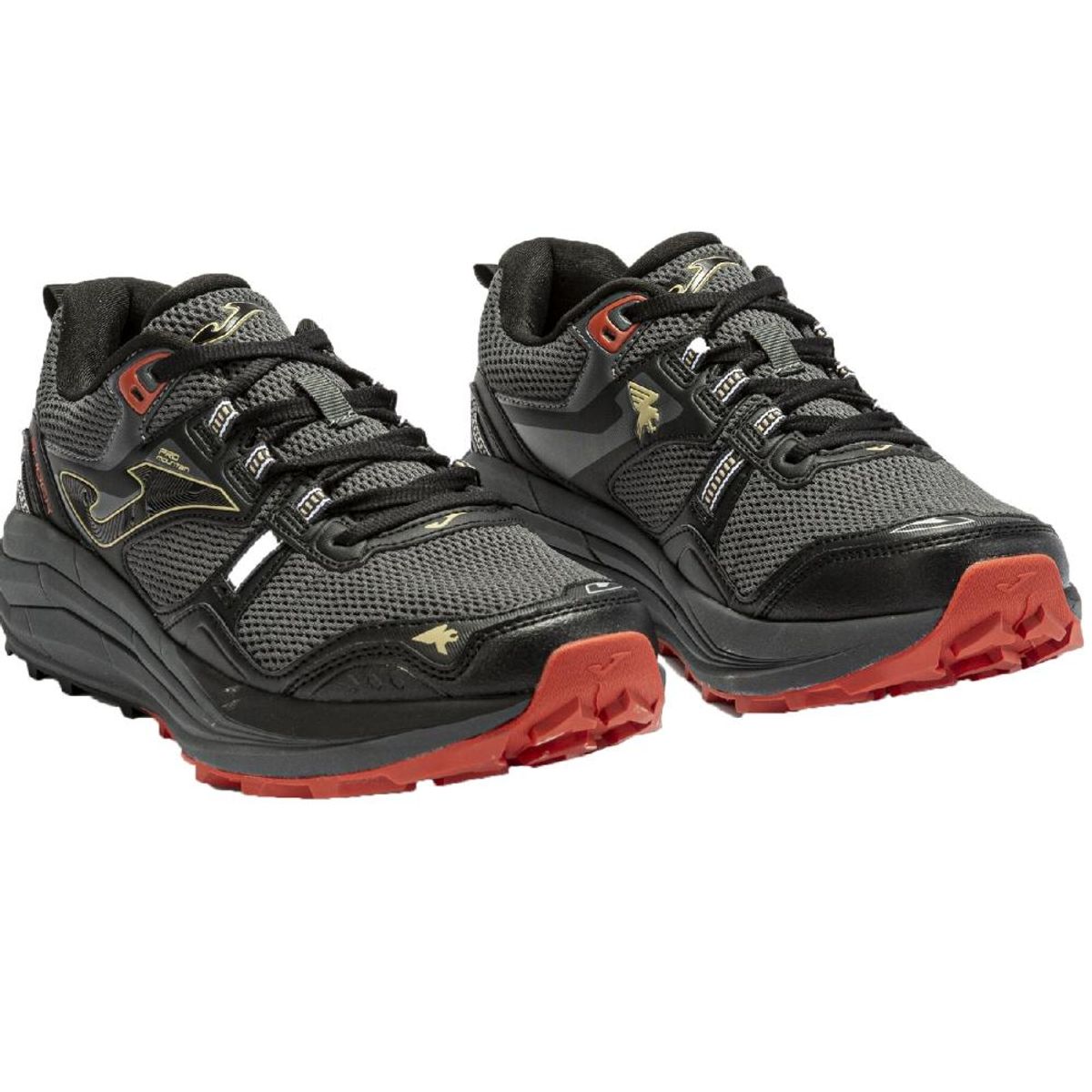 JOMA - Zapatilla Trail Running Hombre Shock 24 Negro Rojo Joma.
