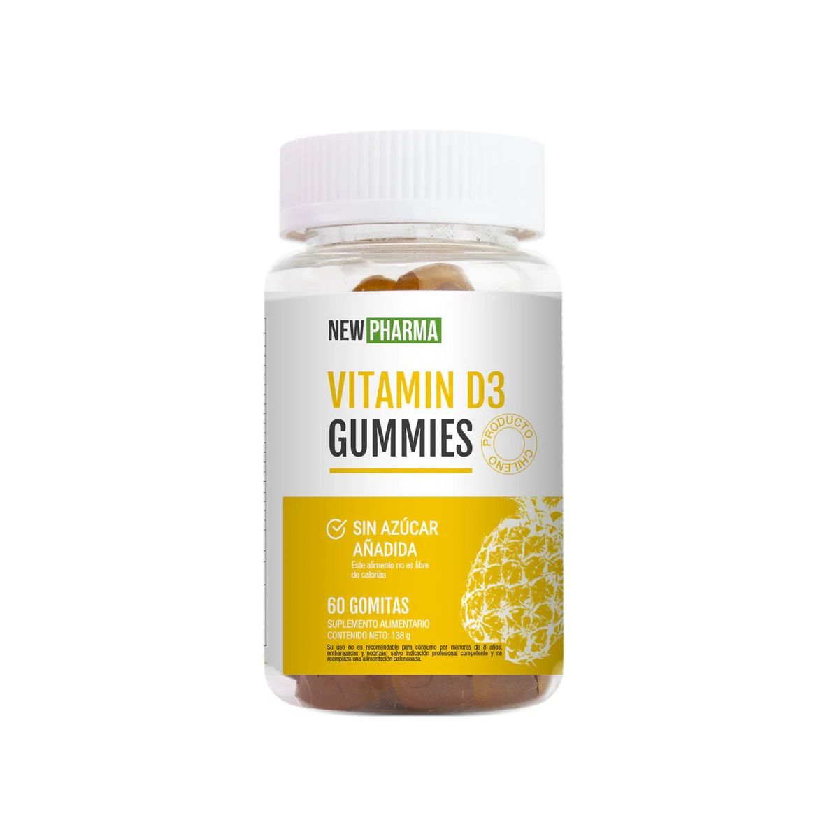 NEWPHARMA - Suplemento Vitamin D3 NewPharma 60 Gomitas