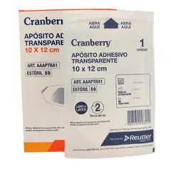 CRANBERRY - Apósito Adhesivo Transparente 10x12cm - Pack 10 Unidades