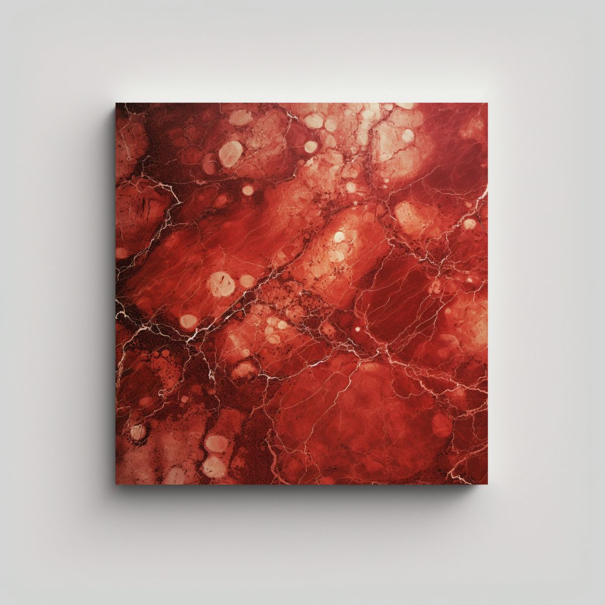 GENERICO - Cuadro Decorativo Textura Mármol Rojo De Alta 70x70 Cm