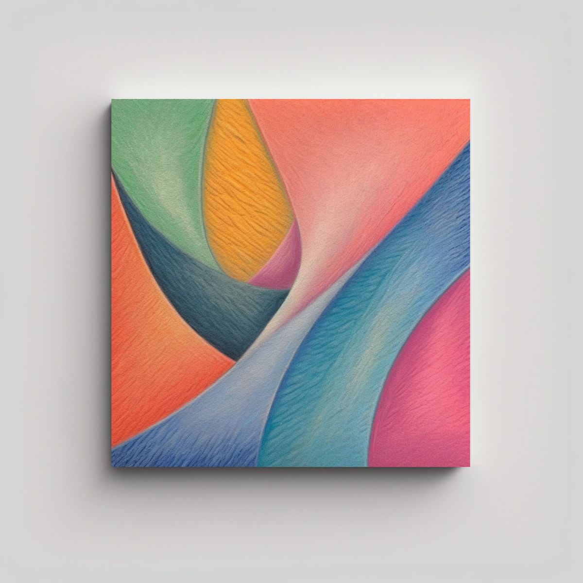 GENERICO - Dibujo Pastel Minimalista: Arte Patron Intenso Y 60x60 Cm