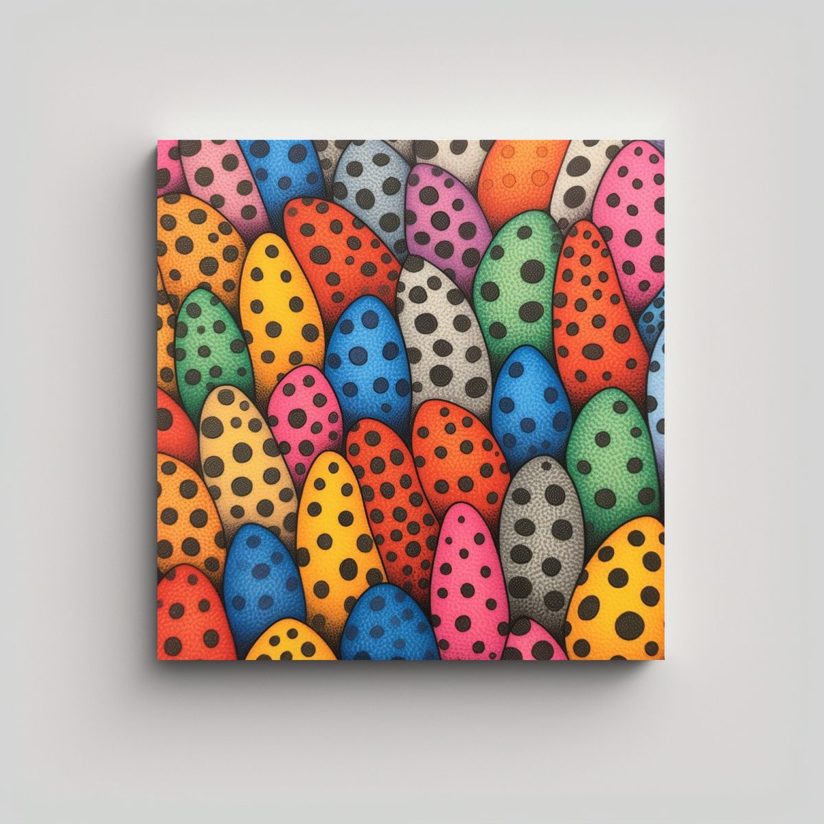 GENERICO - Dibujo Minimalista En Tonos Pasteles Expresando 50x50 Cm