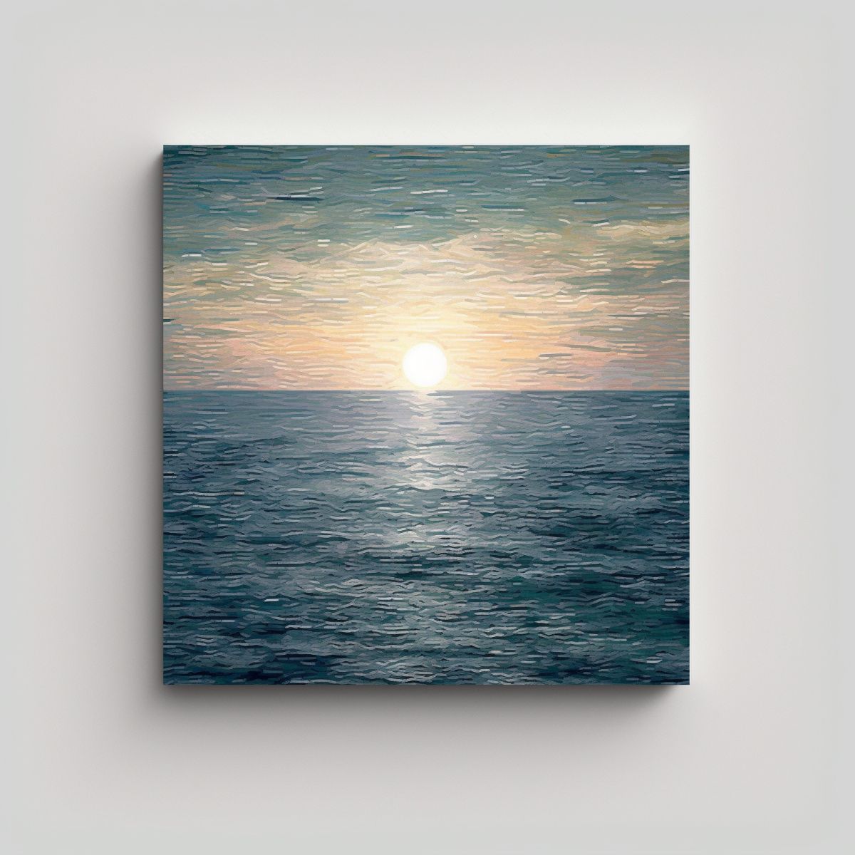 GENERICO - Cuadro Abstracto Minimalista Arte Digital Pixel 50x50 Cm