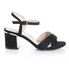 VIA UNO - Sandalia Mujer Negro 22532614