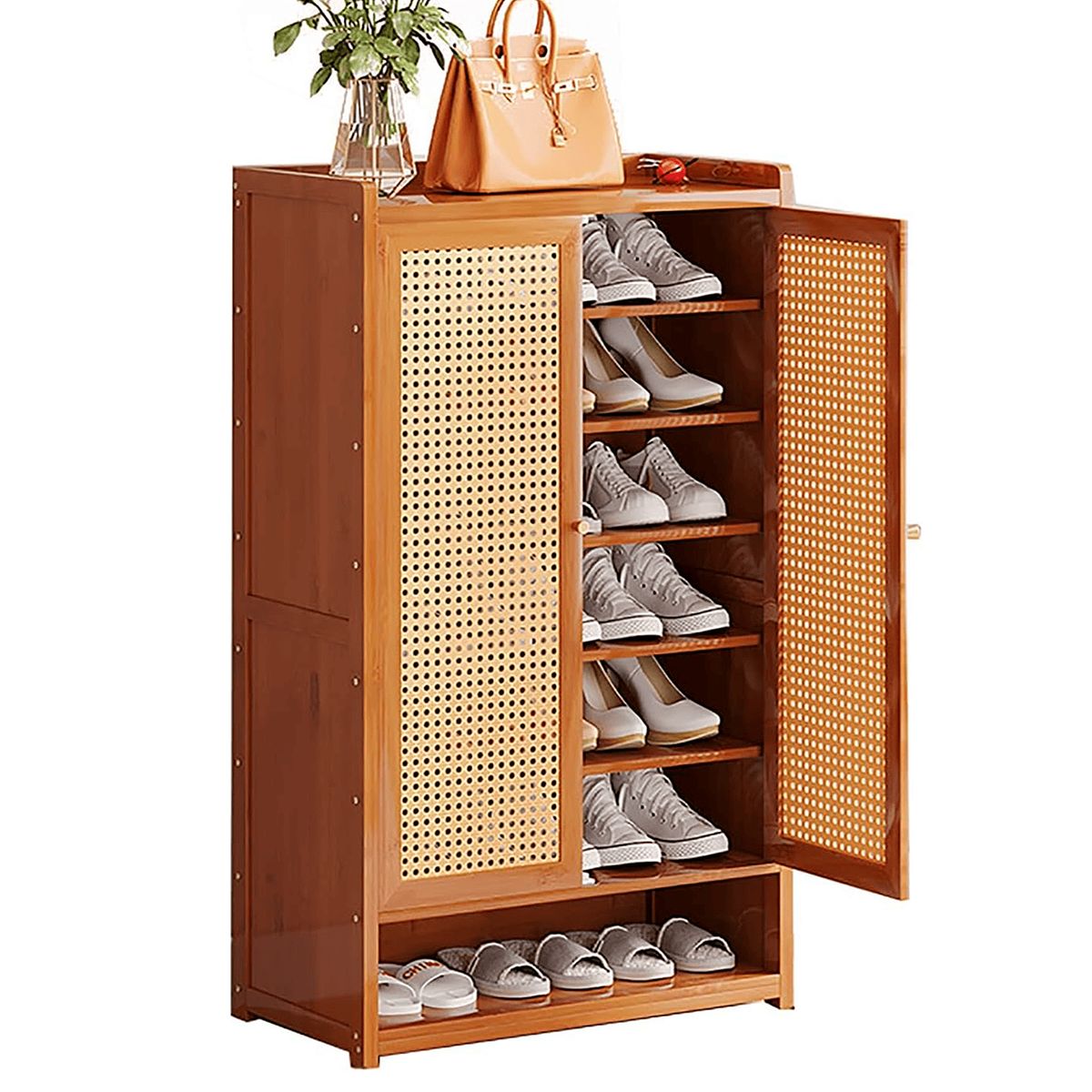 ALPHA - Zapatero Organizador Almacenamiento Armario Con Puertas