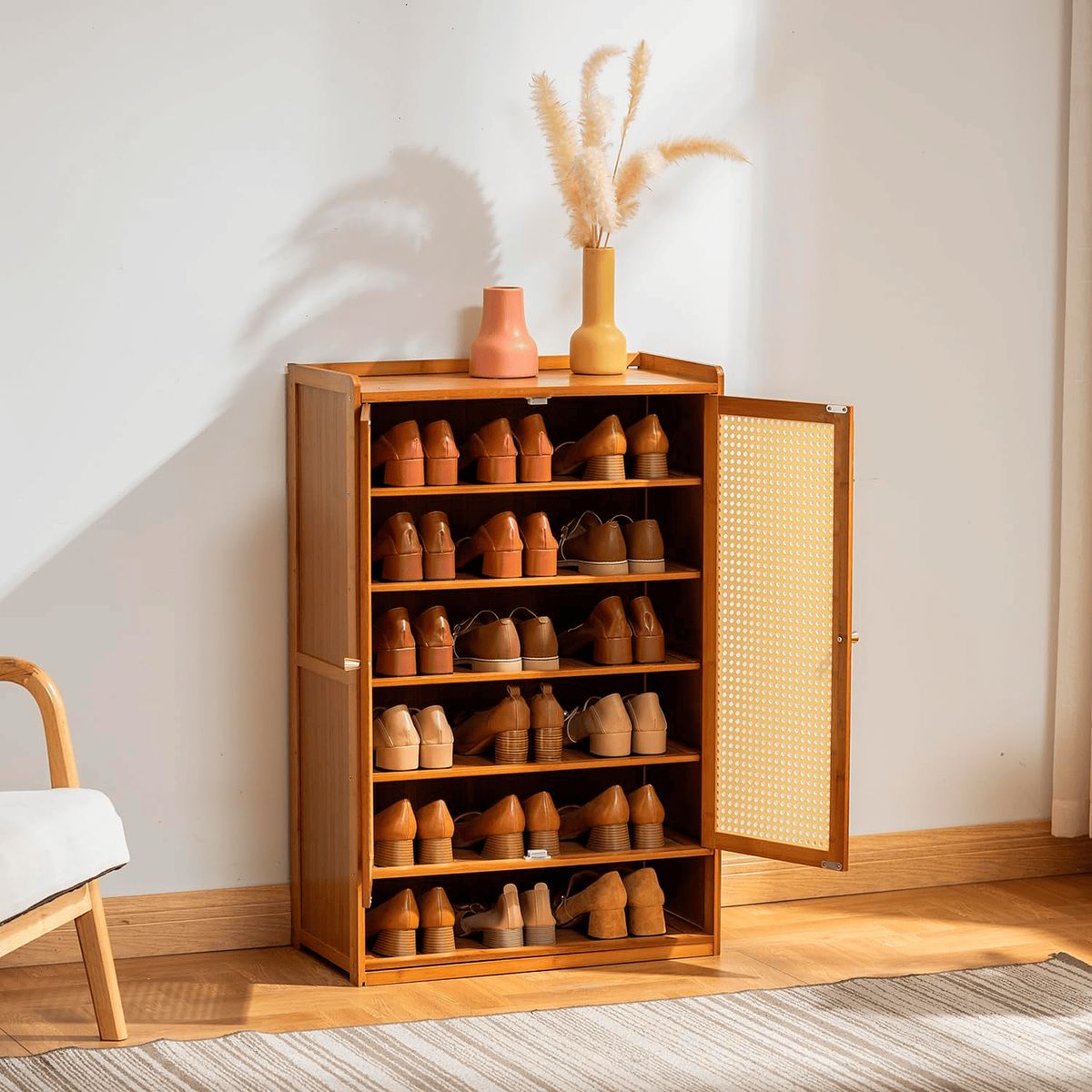 ALPHA - Zapatero Organizador Almacenamiento Armario Con Puertas