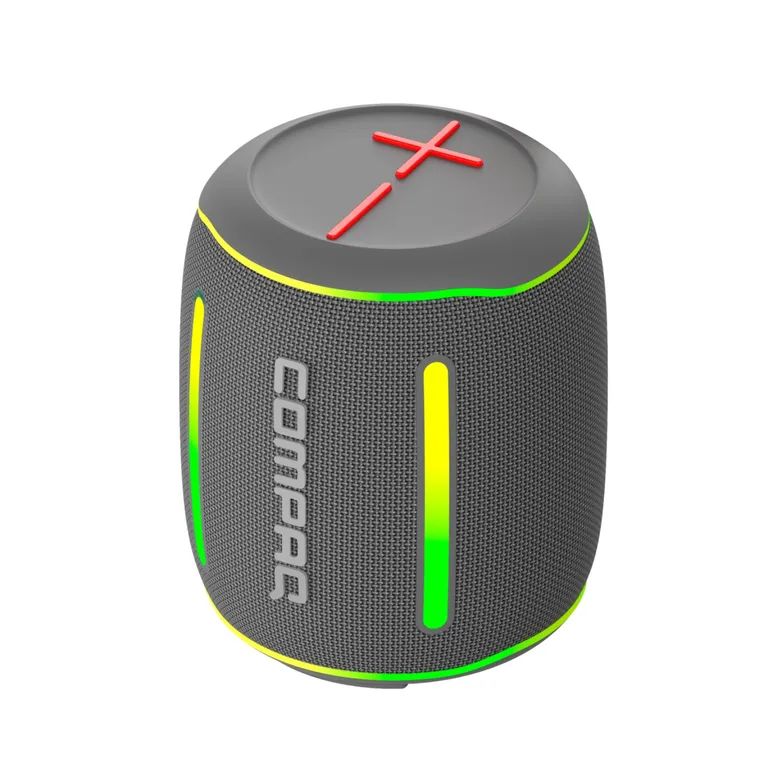 Parlante Bluetooth 5.3 Portatil QMQ15W IPX6 Resistente al Agua Gris