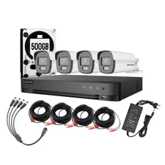 HIKVISION - Kit 4 Camaras ColorVu Fhd 1080p Lite Dd 500gb