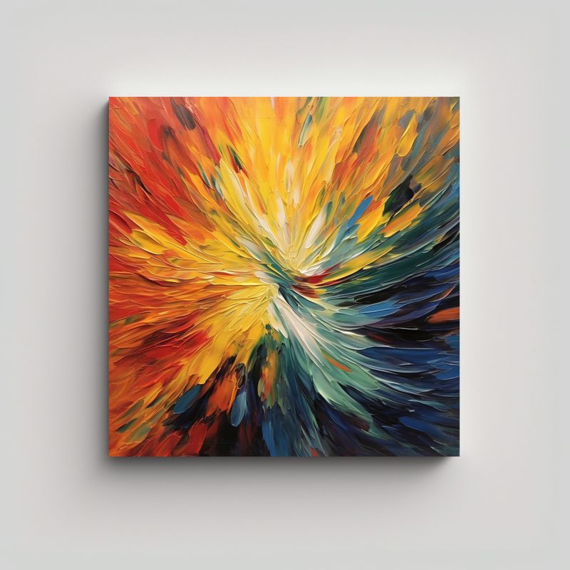 GENERICO - Cuadro Decorativo De ángel Arcoíris De Cabello 50x50 Cm