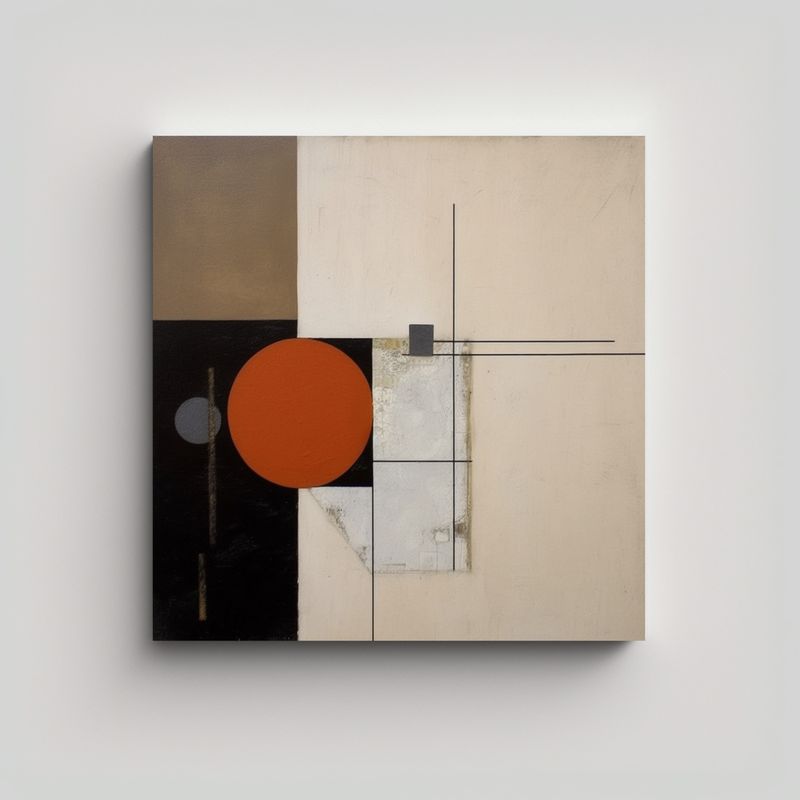 GENERICO - Pintura Minimalista Comedor Geométrico Decorativo 60x60 Cm