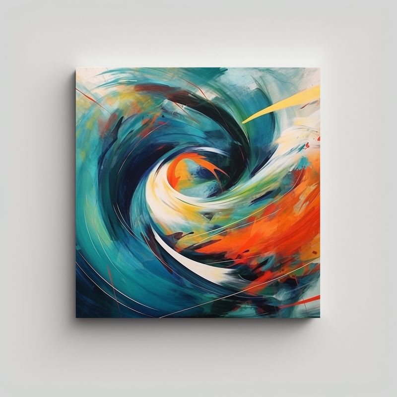 GENERICO - Cuadro Abstracto Volador Para Decoración 50x50 Cm