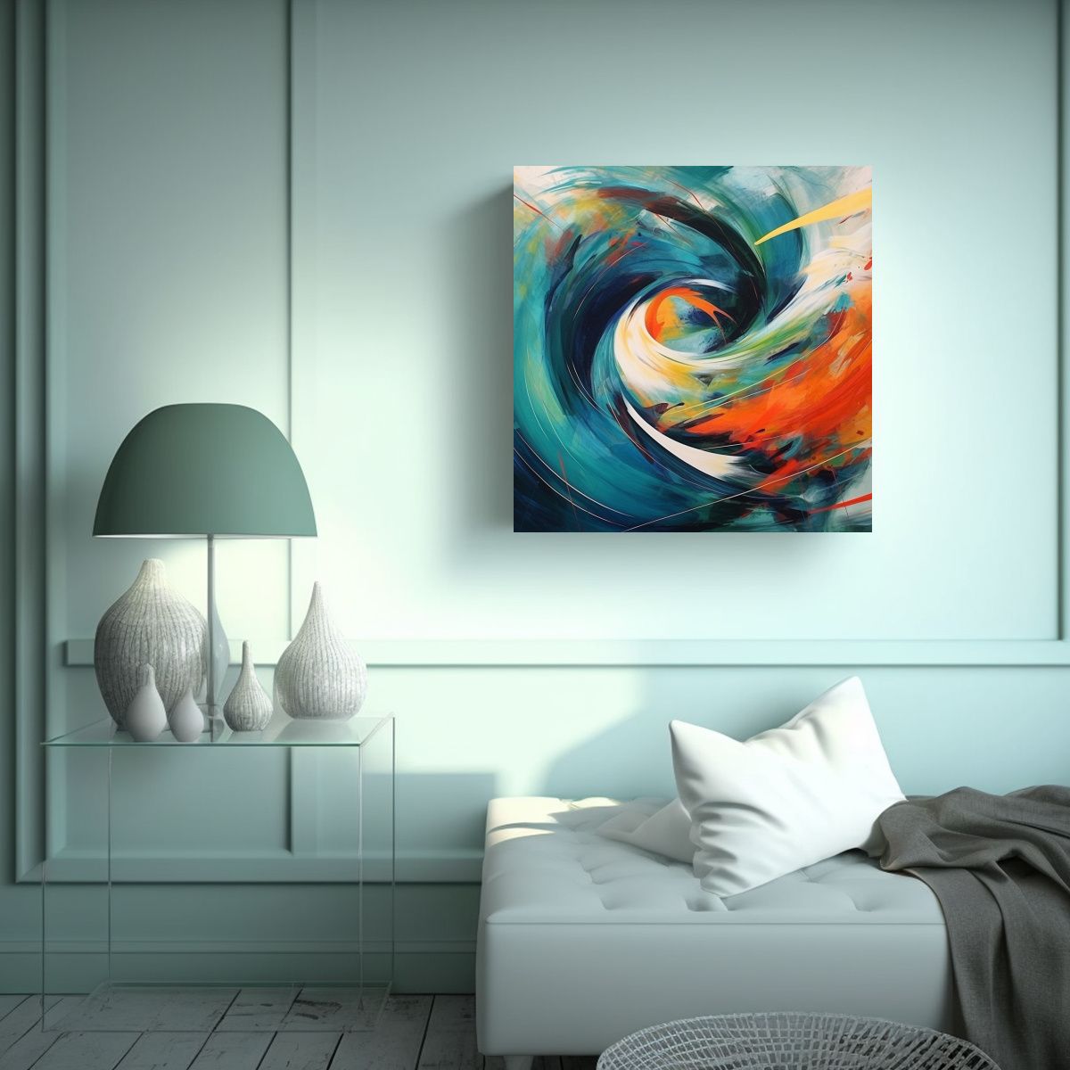 GENERICO - Cuadro Abstracto Volador Para Decoración 50x50 Cm