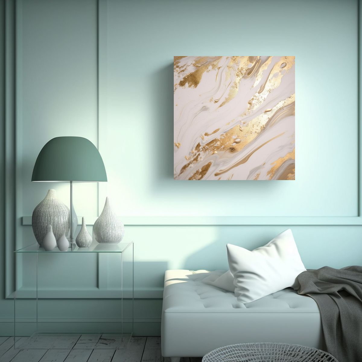 Mapa Textura Blanco Y Dorado Para Decoración De 50x50 Cm., marca GENERICO - Foto 2