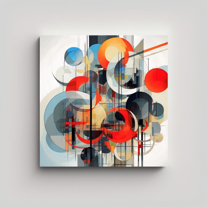 GENERICO - Pinturas Abstractas Equilibradas Para Decoración 70x70 Cm
