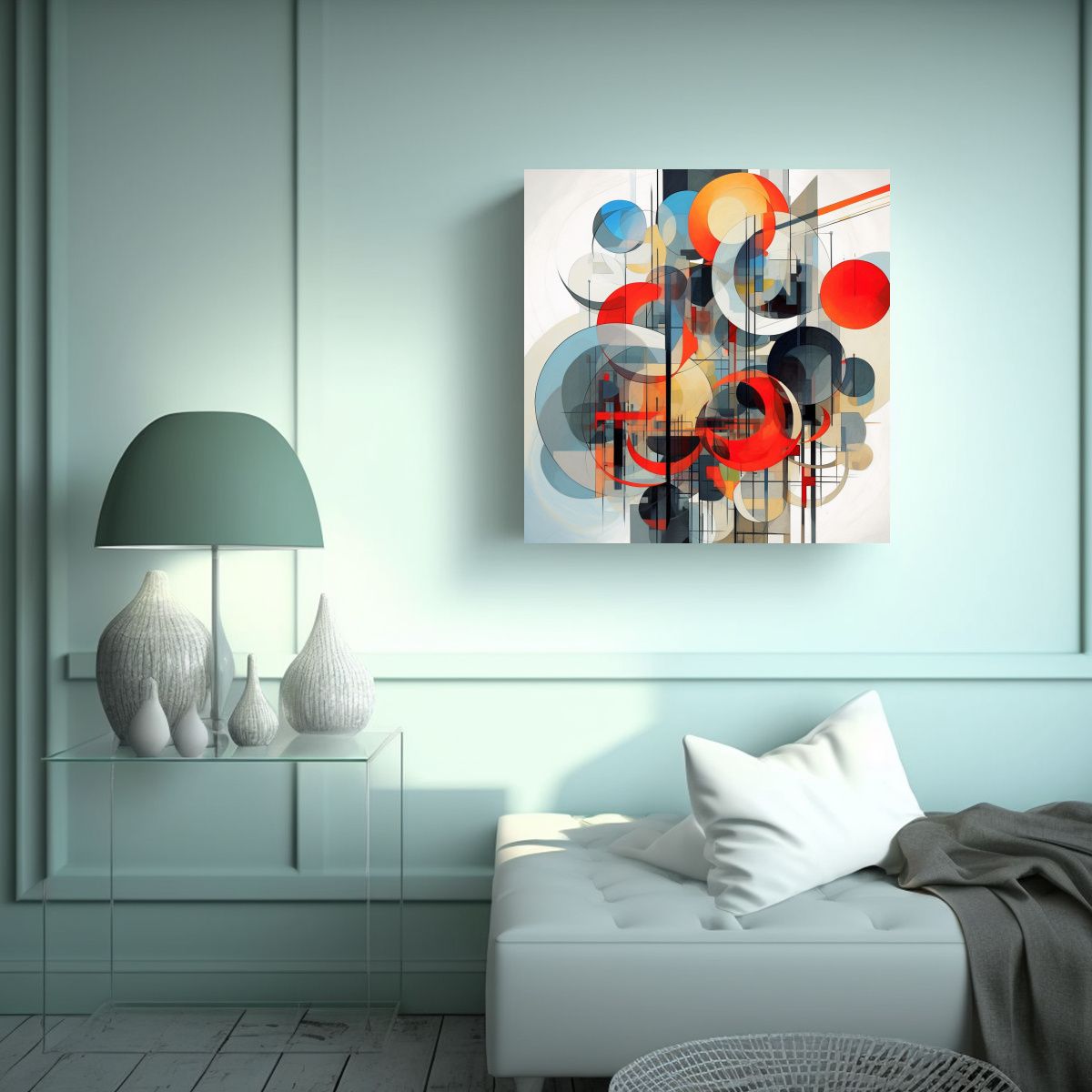 GENERICO - Pinturas Abstractas Equilibradas Para Decoración 50x50 Cm