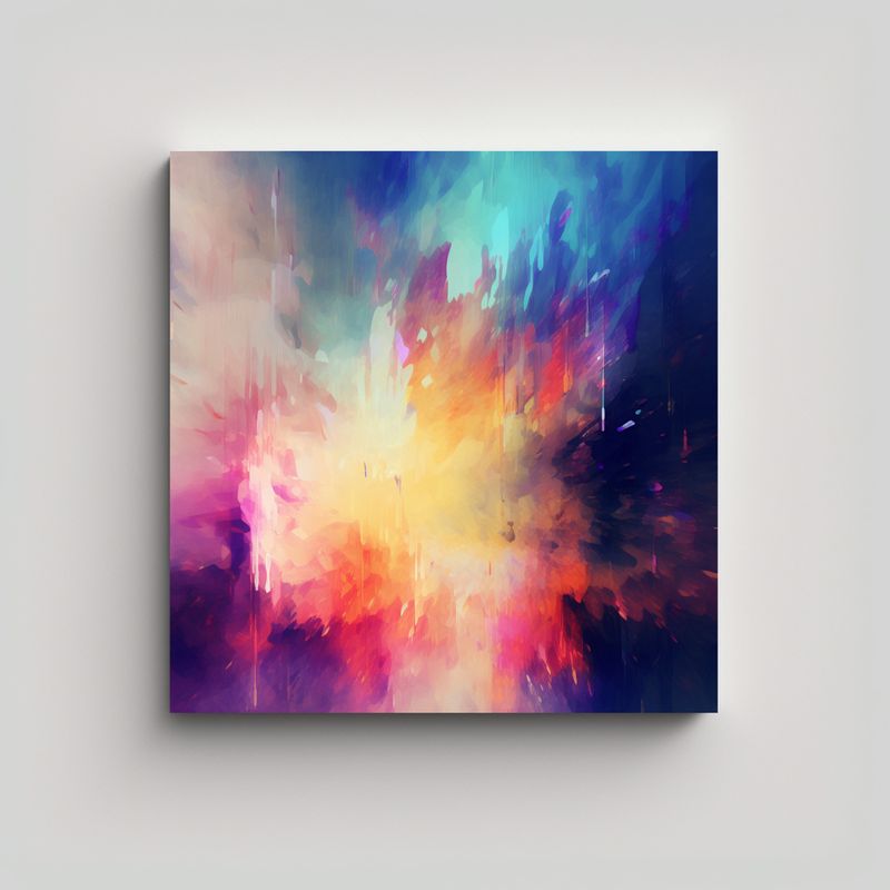 GENERICO - Cuadro Minimalismo Textura Diseño Gráfico 4k 60x60 Cm