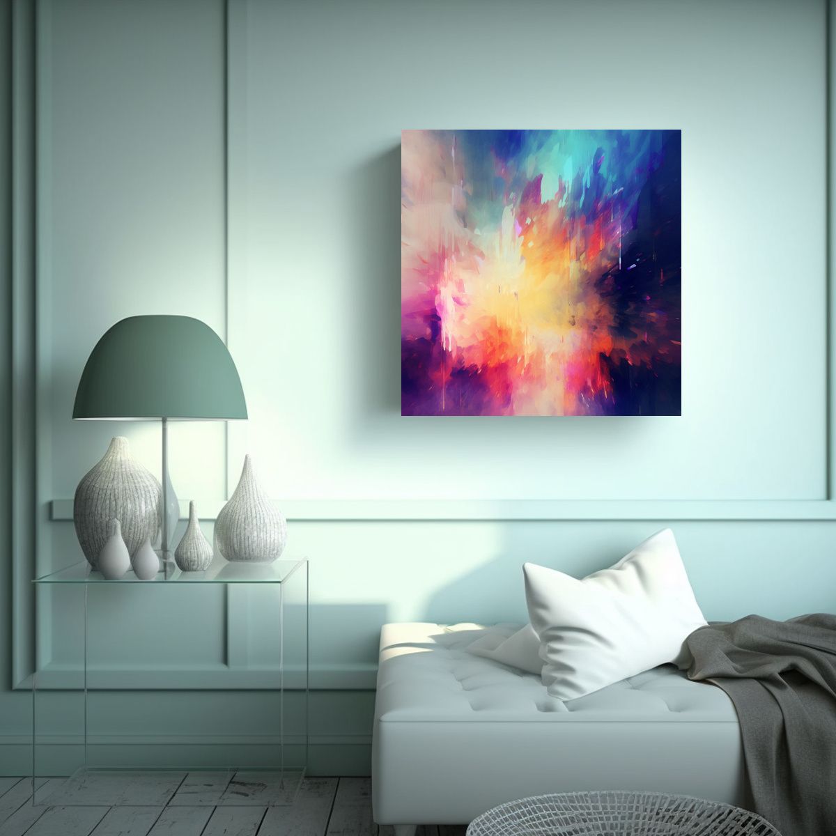 GENERICO - Cuadro Minimalismo Textura Diseño Gráfico 4k 60x60 Cm