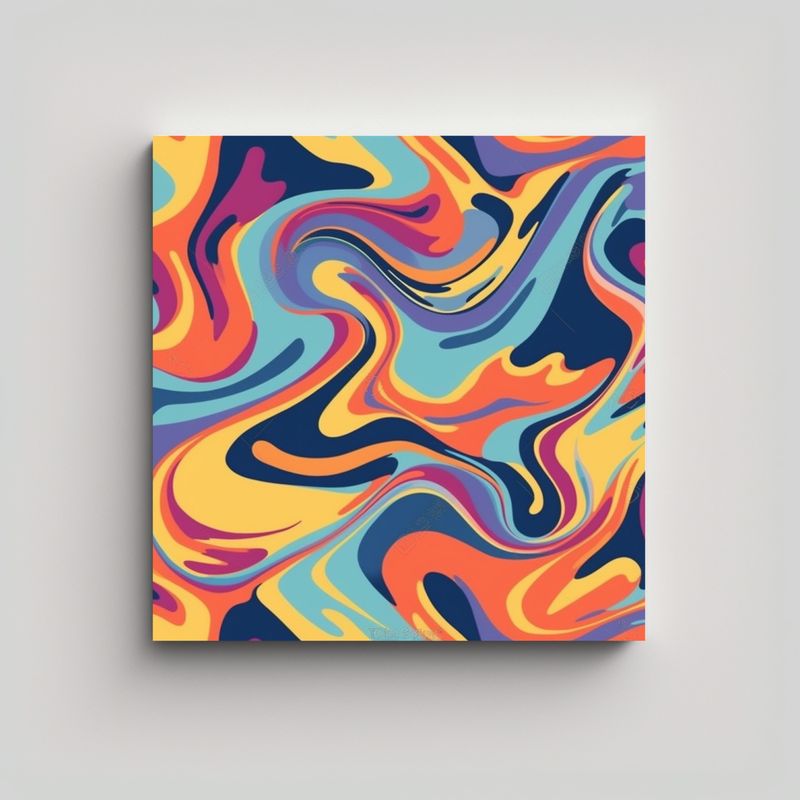 GENERICO - Arte De Pared Decorativo Con Patrón Retro 80x80 Cm