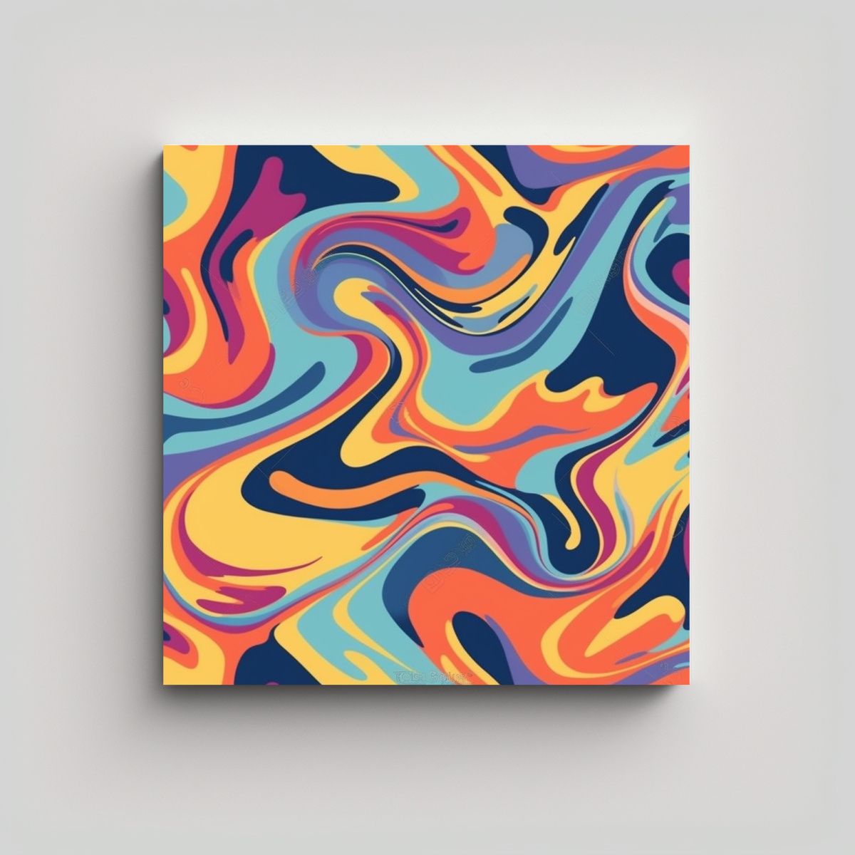 GENERICO - Arte De Pared Decorativo Con Patrón Retro 70x70 Cm