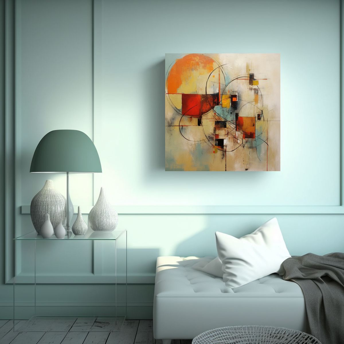 GENERICO - Cuadro Abstracto Con Innovador Movimiento En La 60x60 Cm