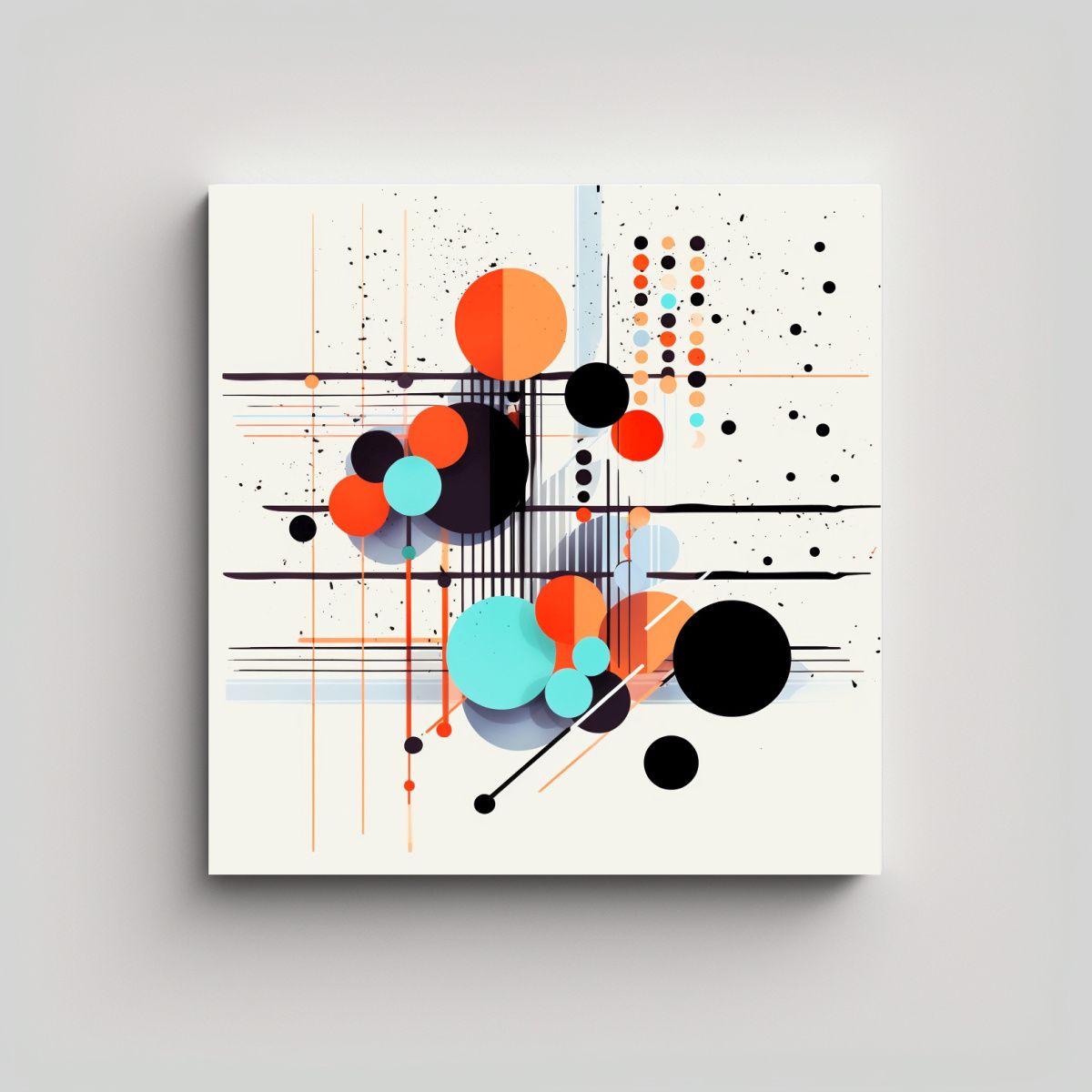 GENERICO - Pintura Decorativa Con Diseño Geométrico 70x70 Cm