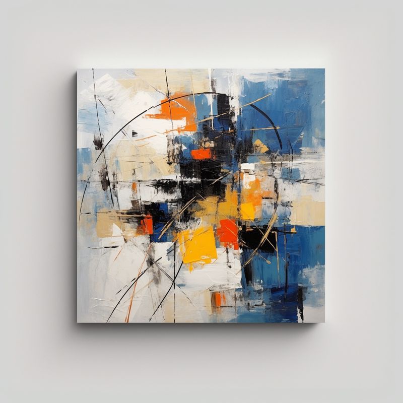 GENERICO - Cuadro Abstracto De Alta Calidad Para Exposición 70x70 Cm