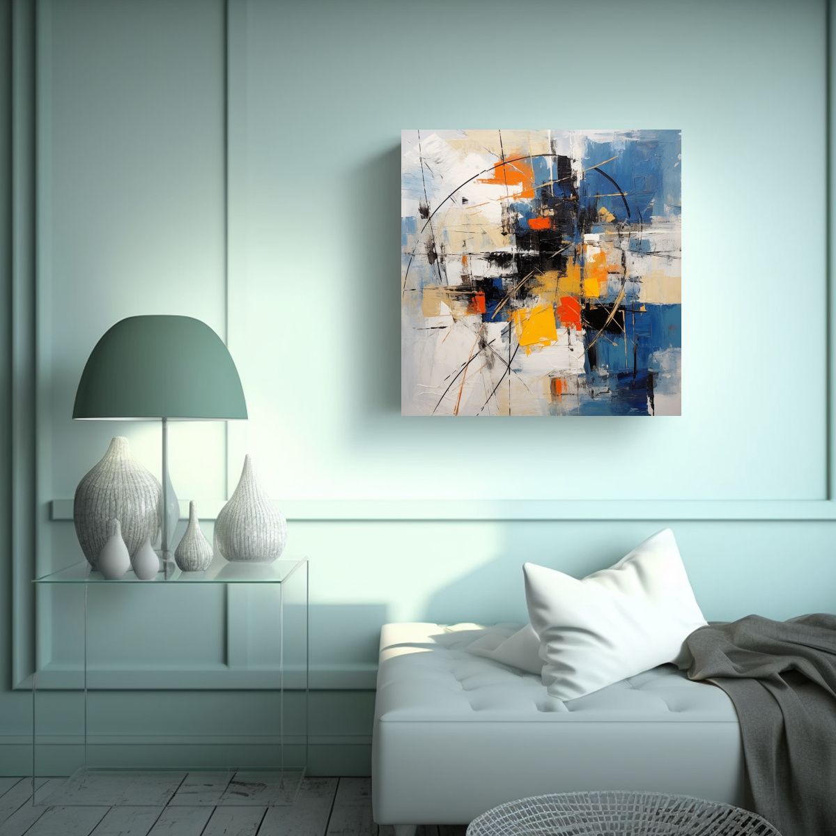 GENERICO - Cuadro Abstracto De Alta Calidad Para Exposición 50x50 Cm