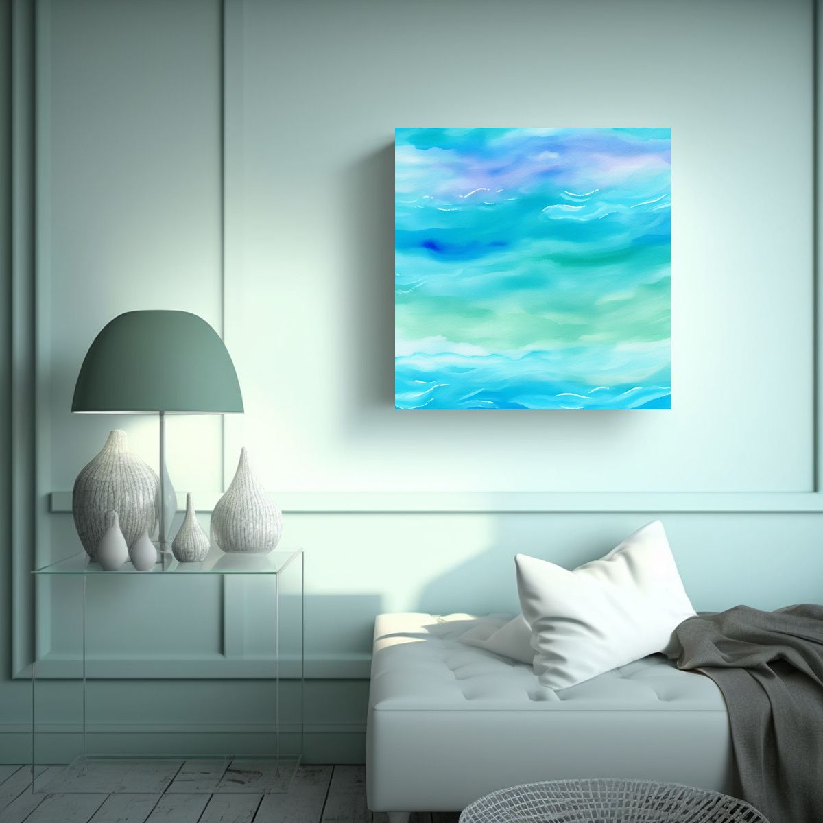 GENERICO - Tela En Bastidor Arte Movimiento Modernidad 80x80 Cm