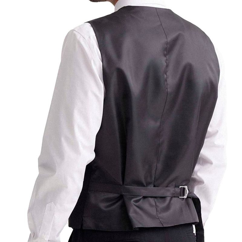 MAVIANNI - Gilet Hombre Clásico Negro Ajustable Chaqueta Formal Sin Mangas Novio