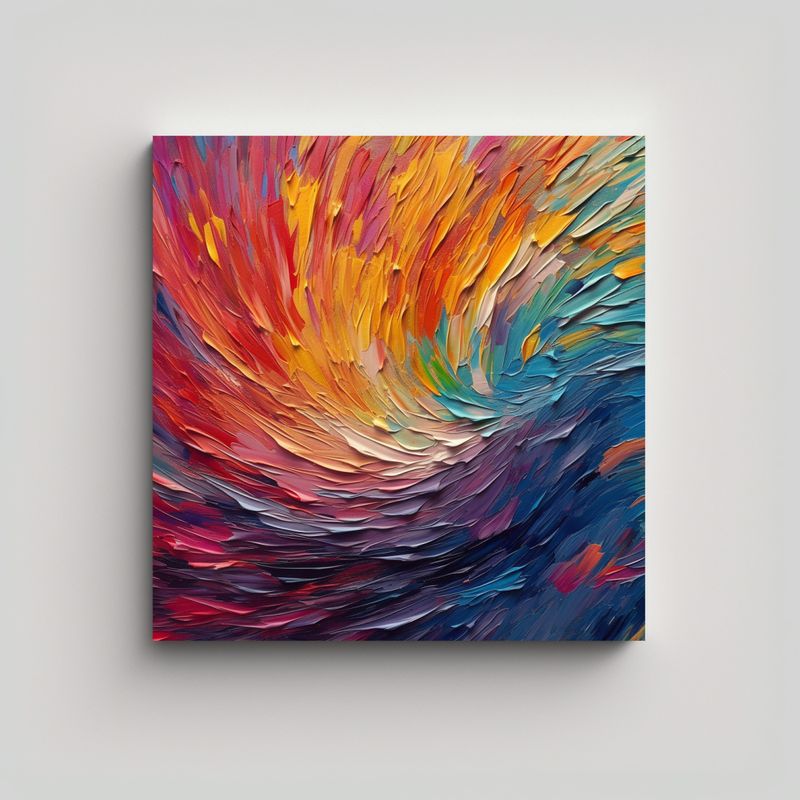 GENERICO - Cuadro Estrellados Decorativo Con Texturas Y 50x50 Cm