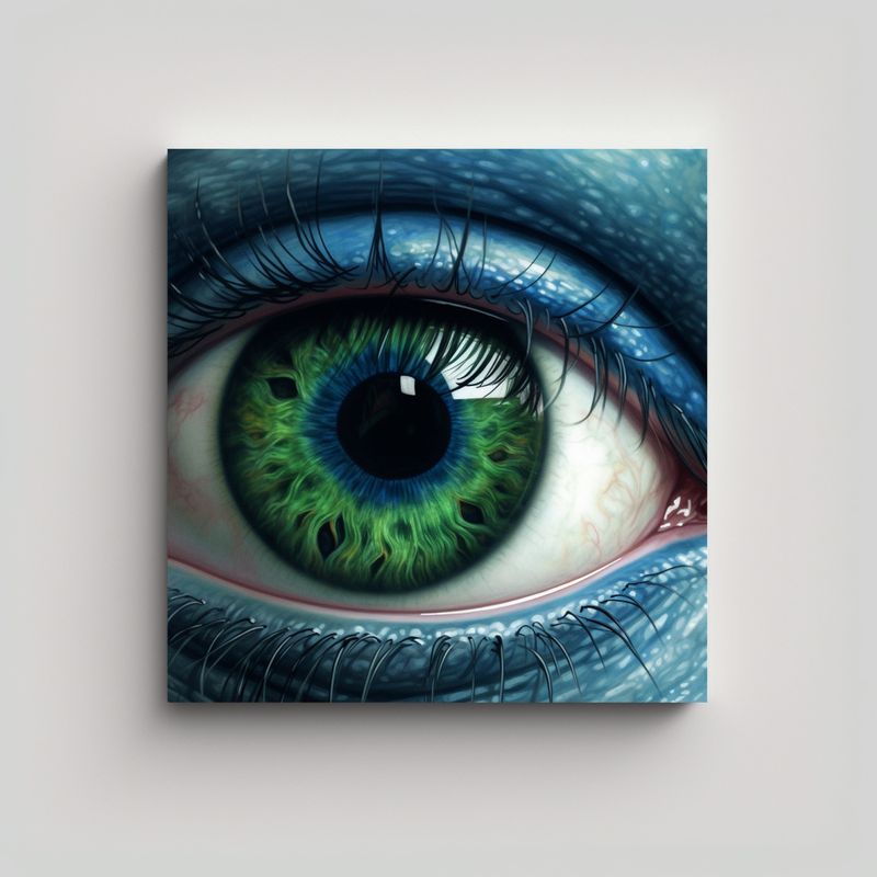 GENERICO - Pinturas Decorativas Realistas Con Ojos Grandes 80x80 Cm