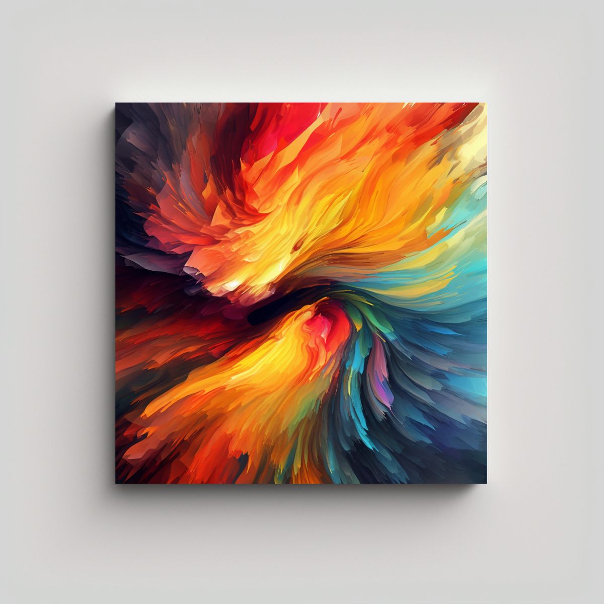 GENERICO - Arte De Pared Expresión Comedor Arte Abstracto 90x90 Cm