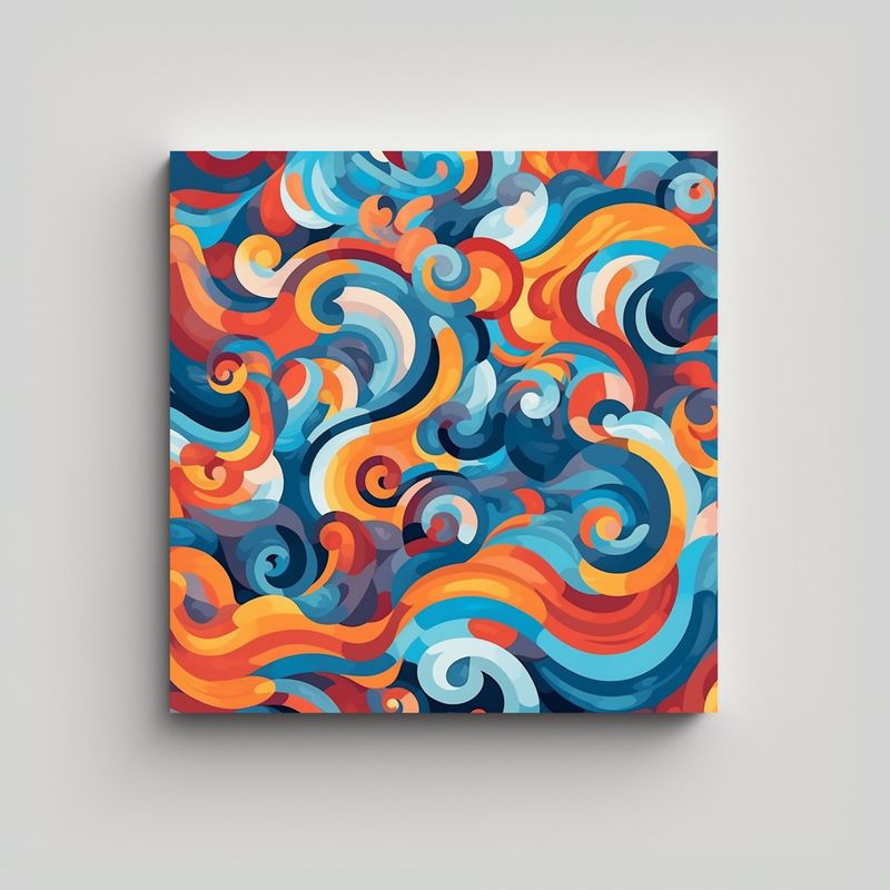 GENERICO - Pinturas Decorativas Abstractas Que Desatan Tu 90x90 Cm