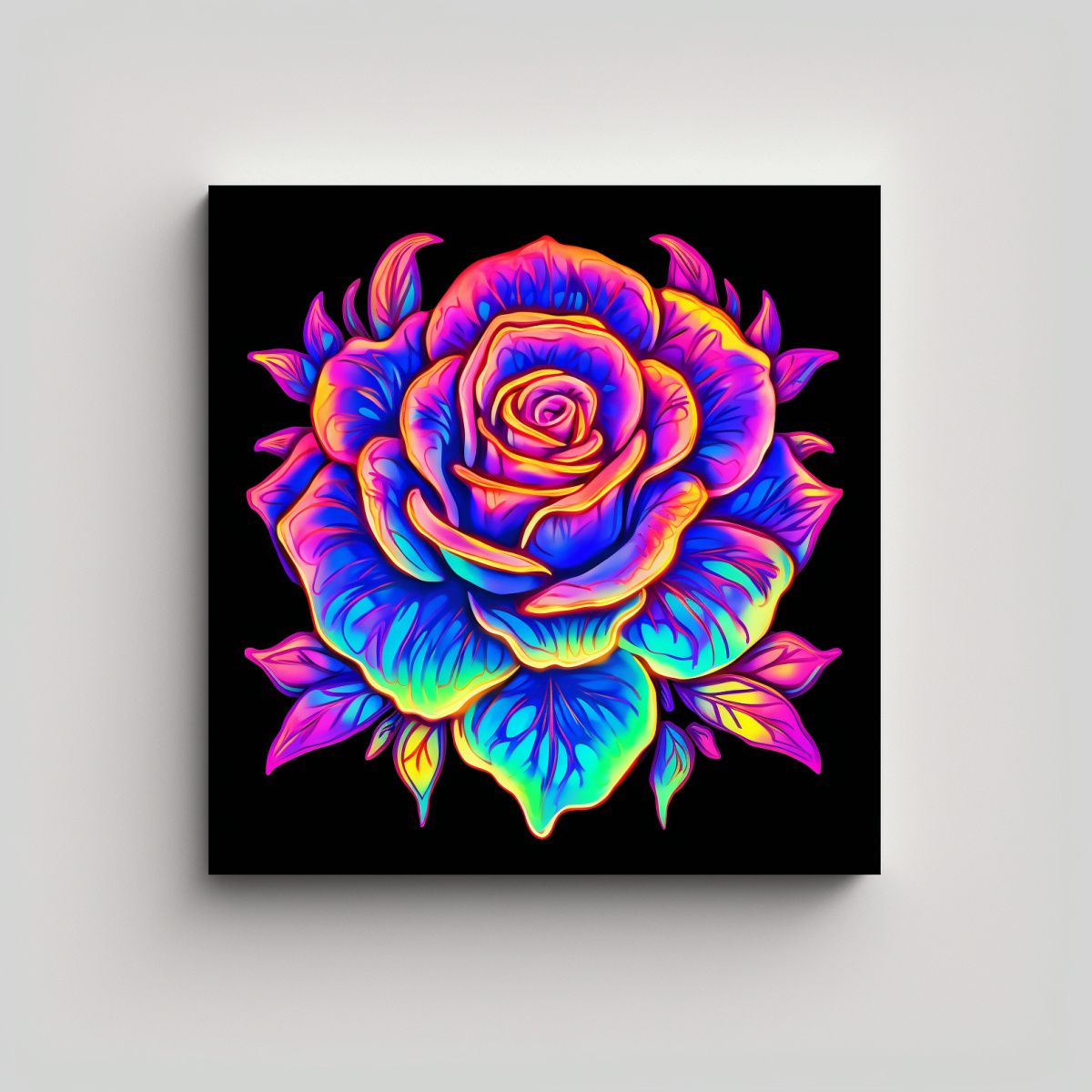 GENERICO - Visión Creativa Psicodélica DMT Rosa Neón Arte 60x60 Cm