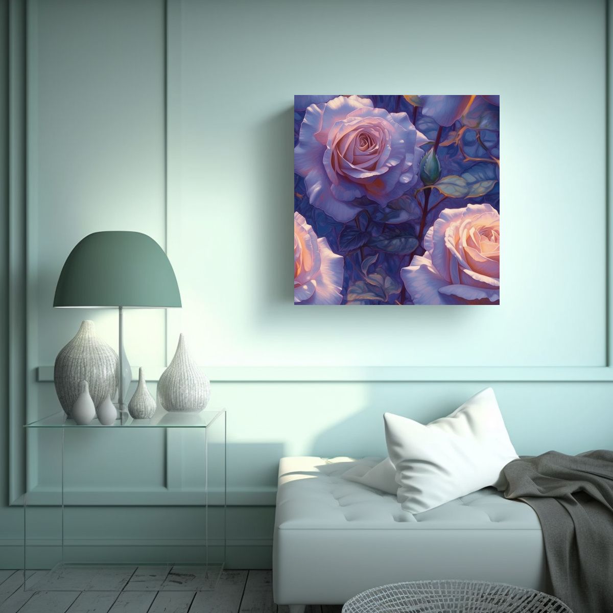 GENERICO - Tela Bastidor Color Premiado Detalle Excepcional 70x70 Cm