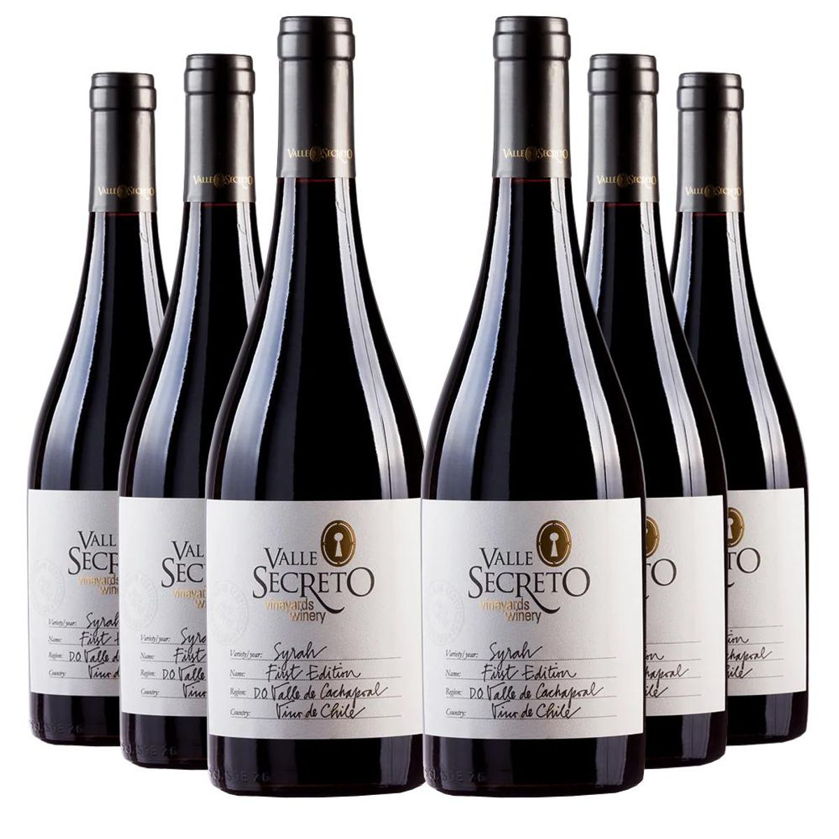 VALLE SECRETO - 6 Vinos Valle Secreto First Edition Syrah - Rojo